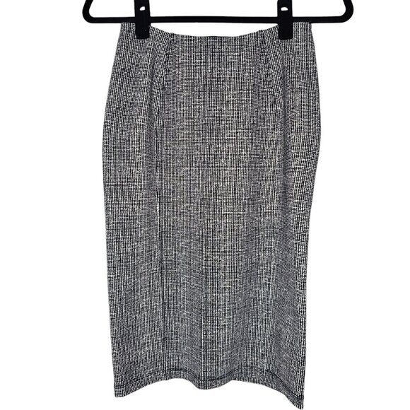 Liverpool 0 Black White Stretch Pencil Skirt Office Career Corporate Academia - Picture 1 of 6